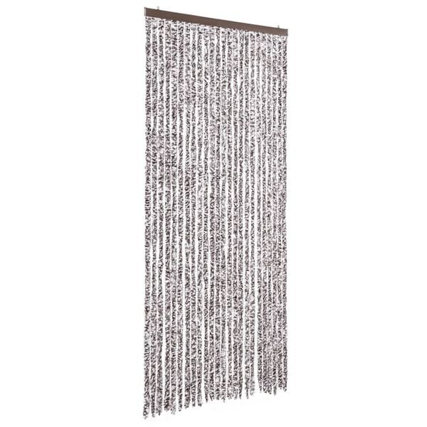 vidaXL Rideau anti-mouches marron et beige 100x230 cm chenille