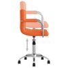 vidaXL Chaise pivotante de salle &agrave; manger Orange Similicuir