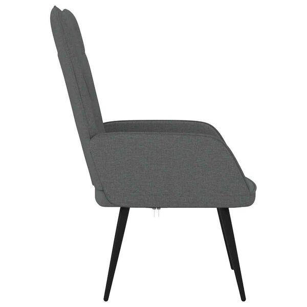 vidaXL Chaise de relaxation Gris fonc&eacute; Tissu