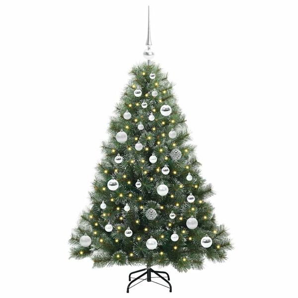 vidaXL Sapin de No&euml;l artificiel avec 150 LED Vert 120 cm PE et PVC