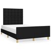 vidaXL Cadre de lit sans matelas noir 120x190 cm tissu