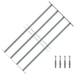 vidaXL Grilles de fen&ecirc;tres 700-1050 mm Acier galvanis&eacute; Argent&eacute;