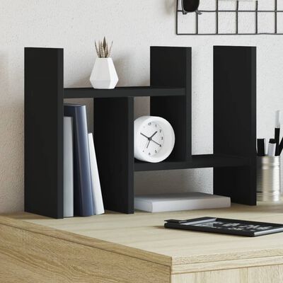 vidaXL Organisateur de bureau noir 34,5x15,5x35,5 cm bois d'ingénierie