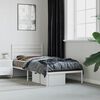 vidaXL Cadre de lit métal sans matelas avec tête de lit blanc 75x190cm