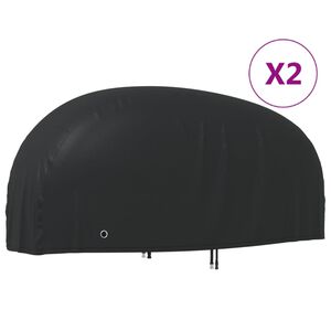 vidaXL Housses de motocyclette 2 pcs 220x95x110 cm tissu oxford 210D