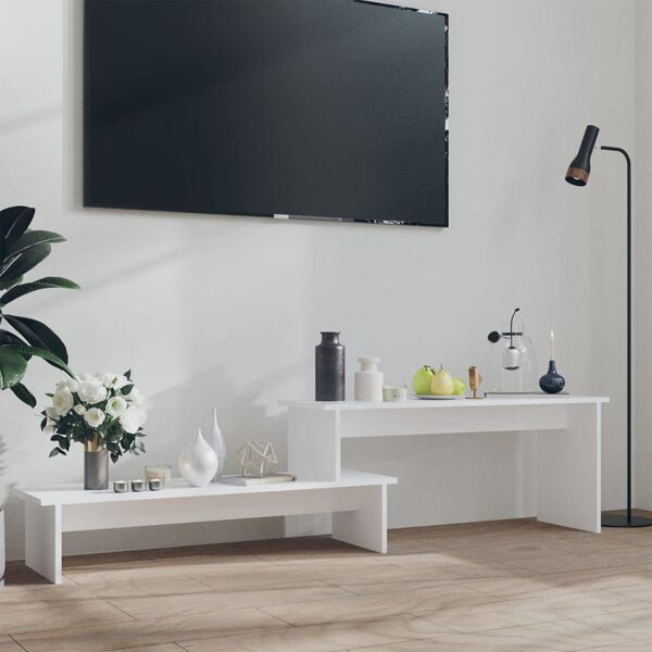 vidaXL Meuble TV Blanc 180x30x43 cm Aggloméré