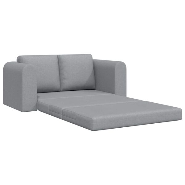 vidaXL Canap&eacute;-Lit 60cm Gris clair tissu