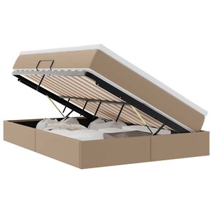 vidaXL Lit avec rangement et matelas Cappuccino 140 x 190 cm