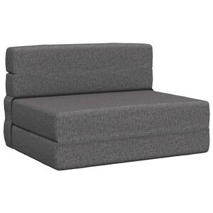 vidaXL Canap&eacute;-lit pliable Gris clair 70 x 72 x 60 cm Tissu