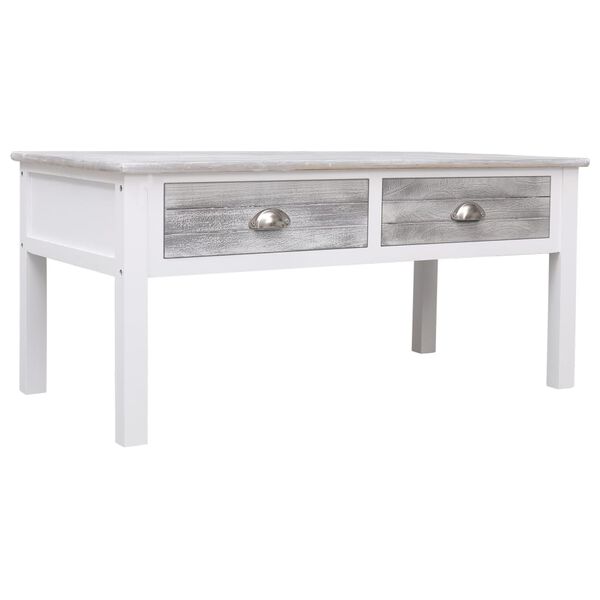 vidaXL Table basse Gris 100 x 50 x 45 cm Bois