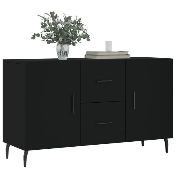 vidaXL Buffet noir 100x36x60 cm bois d'ing&eacute;nierie