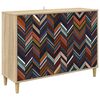 vidaXL Buffet OMMEN Sonoma 102 x 33 x 75 cm Bois d'ing&eacute;nierie