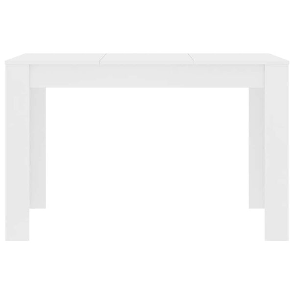 vidaXL Table &agrave; manger Blanc 120x60x76 cm Bois d'ing&eacute;nierie