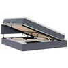 vidaXL Lit de rangement LED avec matelas Gris fonc&eacute; 160 x 200 cm