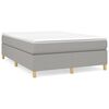 vidaXL Sommier &agrave; lattes de lit avec matelas Gris clair 140x190cm Tissu