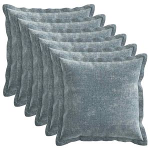 vidaXL Housse de coussin 6 pcs HOUTEN Bleu clair 40 x 40 cm