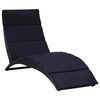 vidaXL Transat avec coussin R&eacute;sine tress&eacute;e Noir