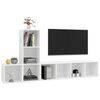 vidaXL Ensemble de meuble TV 3 pcs Blanc Bois d'ingénierie
