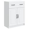 vidaXL Buffet Blanc 66 x 34,5 x 87 cm Bois d'ing&eacute;nierie