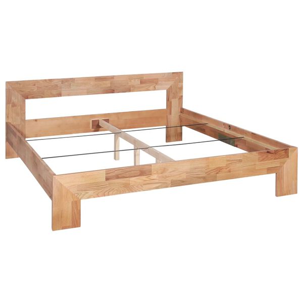 vidaXL Cadre de lit sans matelas bois de ch&ecirc;ne massif 160x200 cm