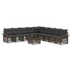 vidaXL Ensemble de canap&eacute; de jardin 10 pc Gris polyrotin