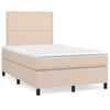 vidaXL Sommier &agrave; lattes de lit avec matelas LED cappuccino 120x190 cm