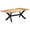 vidaXL Table de salle &agrave; manger 200x100x75 cm Bois de manguier solide