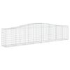 vidaXL Paniers &agrave; gabions arqu&eacute;s 2 pcs 400x50x80/100 cm Fer galvanis&eacute;