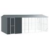 vidaXL Cage pour oiseaux Anthracite 645 x 310 x 247 cm Acier galvanis&eacute;