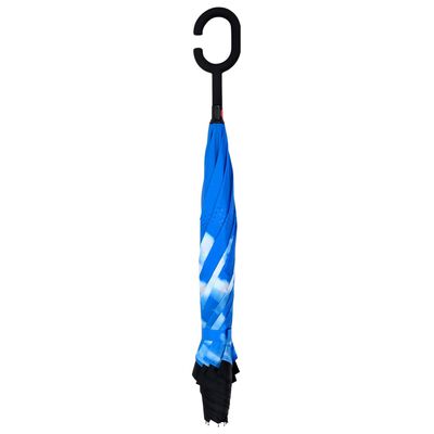 vidaXL Parapluie à poignée en C Noir 108 cm