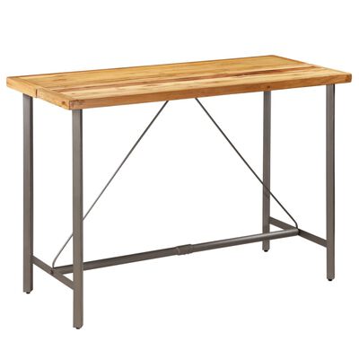 vidaXL Table de bar Teck recyclé massif 150x70x106 cm