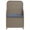 vidaXL Ensemble &agrave; manger de jardin et coussins 5 pcs Marron