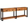 vidaXL Tables console 2 pc Marron 200 x 33 x 75 cm
