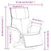 vidaXL Fauteuil inclinable de massage repose-pieds blanc similicuir