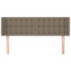 vidaXL T&ecirc;te de lit avec oreilles Taupe 147x16x78/88 cm Tissu