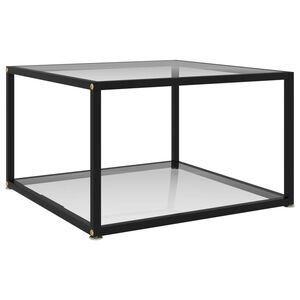 vidaXL Table basse Transparent 60x60x35 cm Verre tremp&eacute;