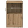 vidaXL Buffet LED Ch&ecirc;ne artisanal 41 x 37 x 67 cm Bois d'ing&eacute;nierie