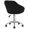 vidaXL Chaise pivotante &agrave; manger Noir Tissu
