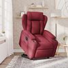 vidaXL Fauteuil inclinable électrique rouge bordeaux tissu