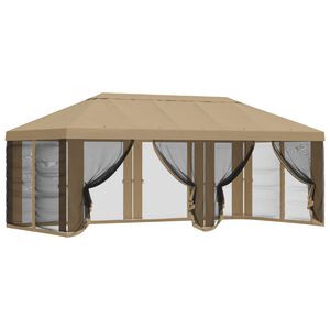 vidaXL Housse de tonnelle avec murs lat&eacute;raux Beige 600,5 x 300,5 cm