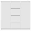 vidaXL Buffet avec tiroirs blanc 100,5x35x98,5 cm bois d'ingénierie