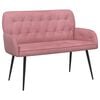 vidaXL Canap&eacute; 2 places avec pieds en m&eacute;tal 2 place Rose Velours