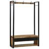vidaXL Porte-v&ecirc;tements avec tiroir Marron Bois de manguier massif
