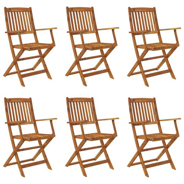 vidaXL Ensemble &agrave; manger de jardin pliable 7 pcs bois d'acacia solide