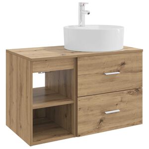 vidaXL Ensemble de mobilier de salle de bain 2 pc Ch&ecirc;ne artisanal
