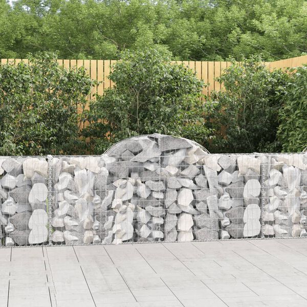 vidaXL Paniers &agrave; gabions arqu&eacute;s 20 pcs 200x30x80/100 cm Fer galvanis&eacute;