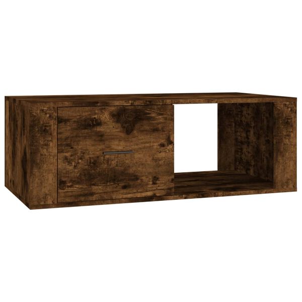 vidaXL Table basse Ch&ecirc;ne fum&eacute; 100x50,5x35 cm Bois d'ing&eacute;nierie