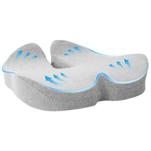 vidaXL Coussin d&rsquo;assise Mousse &agrave; m&eacute;moire de forme Gris clair