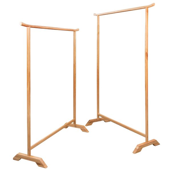 vidaXL 2 pcs Portemanteaux Bois de ch&ecirc;ne massif