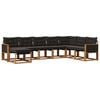 vidaXL Ensemble de canap&eacute;s d'ext&eacute;rieur 8 pc Naturel et noir